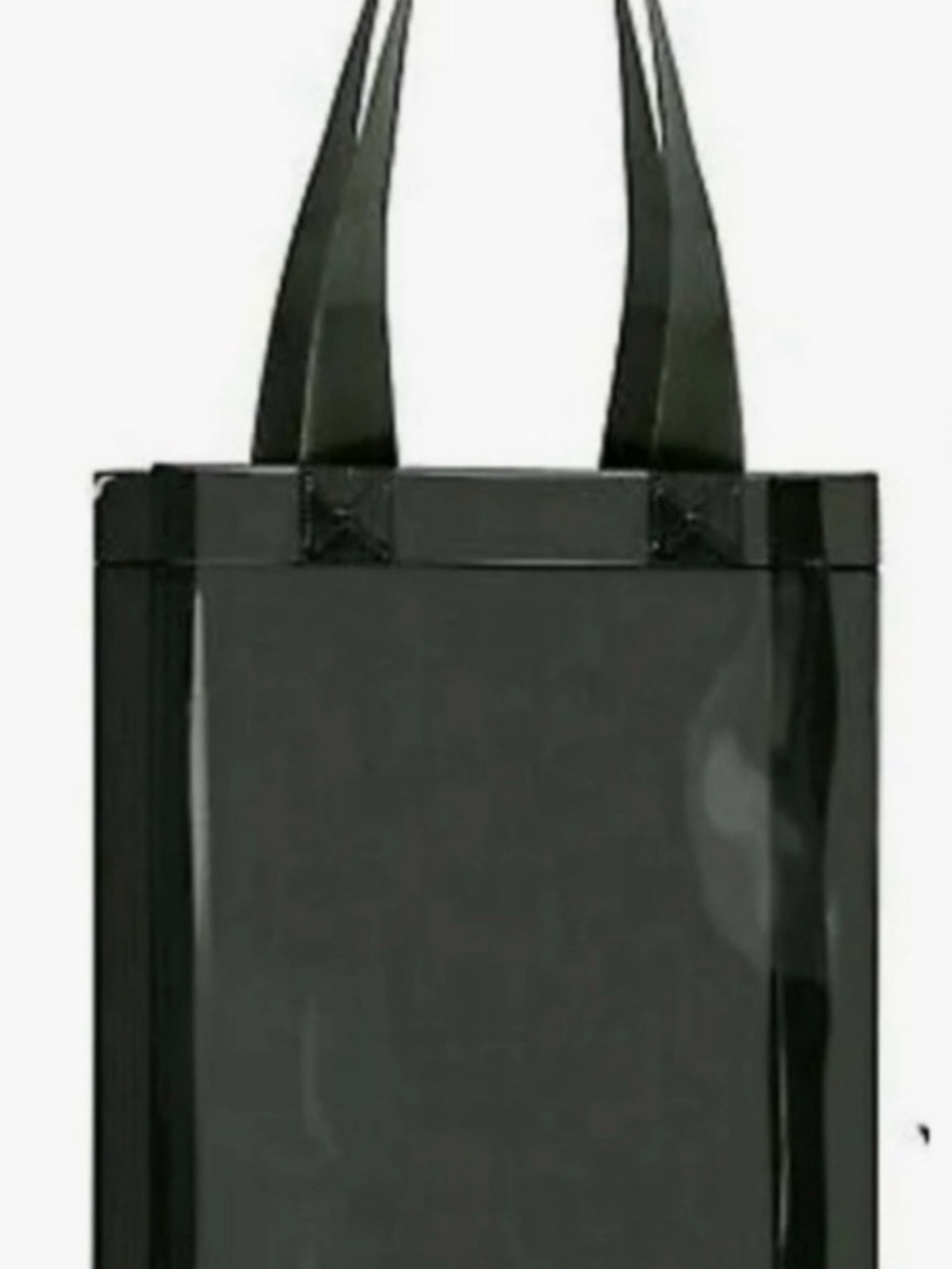 Burberry limited edition clear black vinyl tote, never used